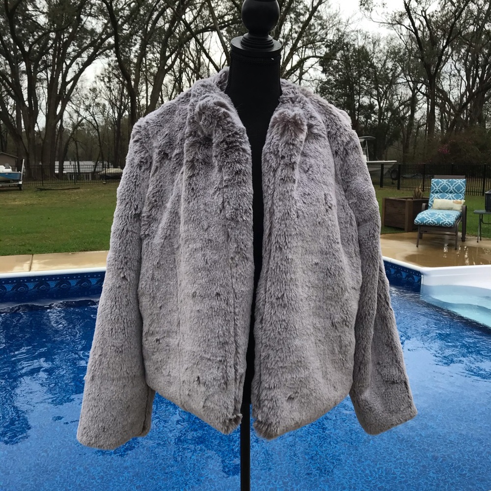 Lost + Wander Faux Fur Jacket Size S NWT